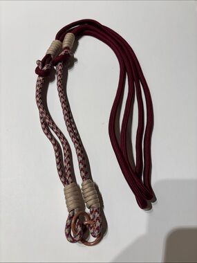 Beautiful Handmade maroon and multicolor Phone Lanyard